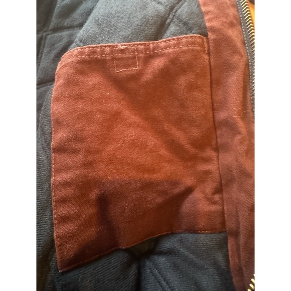 Carhartt Vintage Santa Fe Red Clay Men's Work Coat X-Large Tall Quilted Flannel - Picture 10 of 14